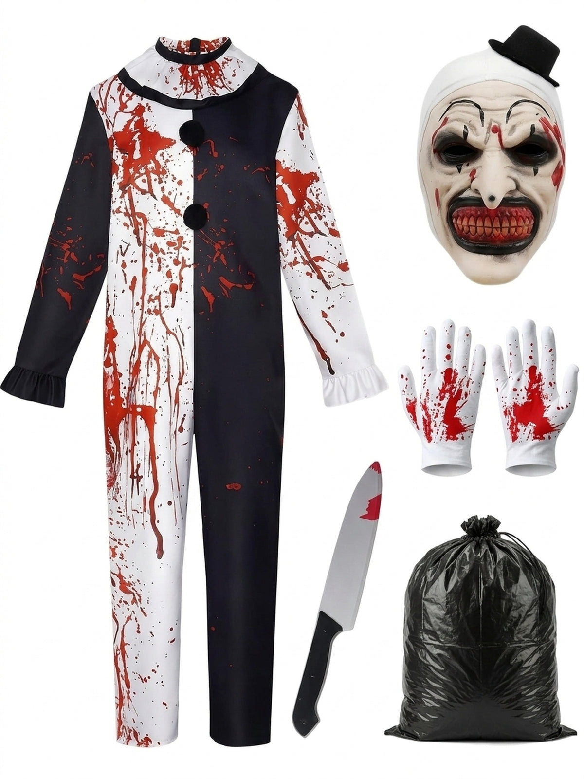 Kostium Halloween Strasznego Klauna Męski