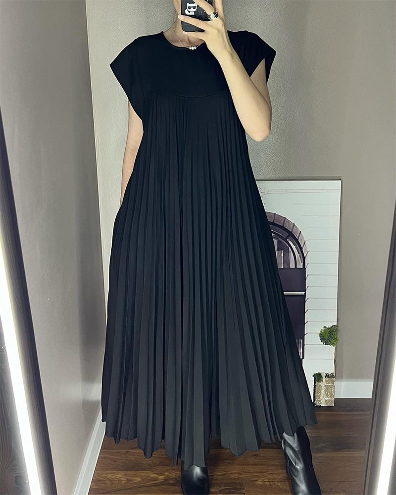 Plisowana Sukienka Maxi Damska