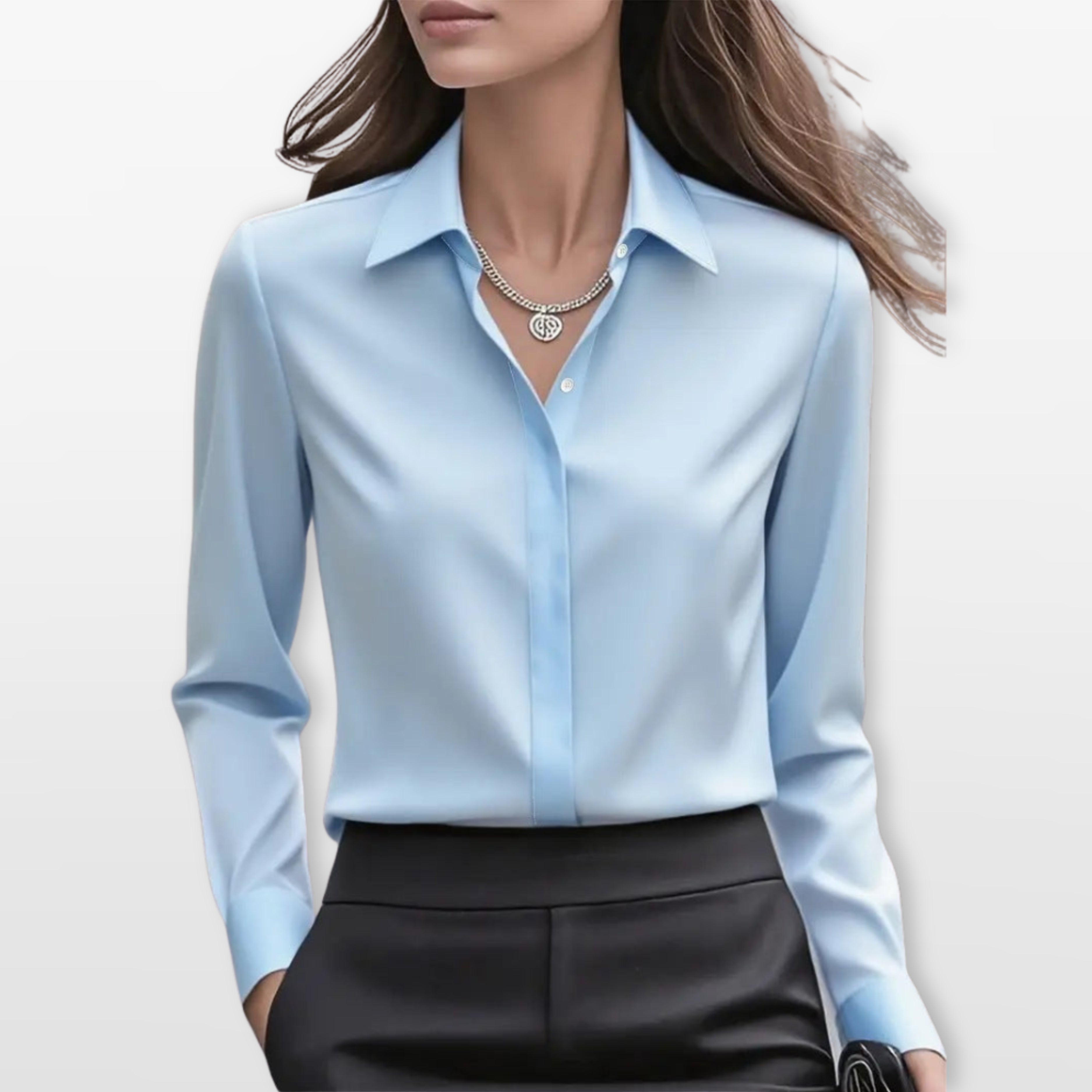 Elegancka Bluzka Satynowa Damska