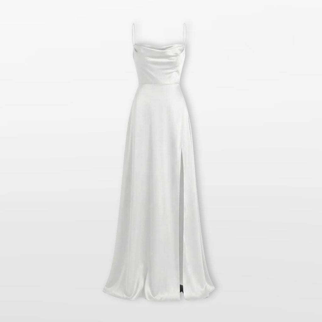 Sukienka Maxi Elegancka Rozcięcie Damskie