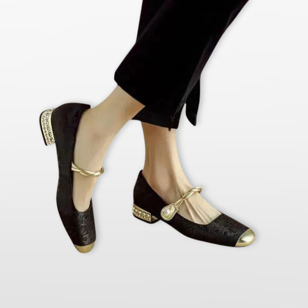 Damskie Buty Mary Jane Na Niskim Obcasie