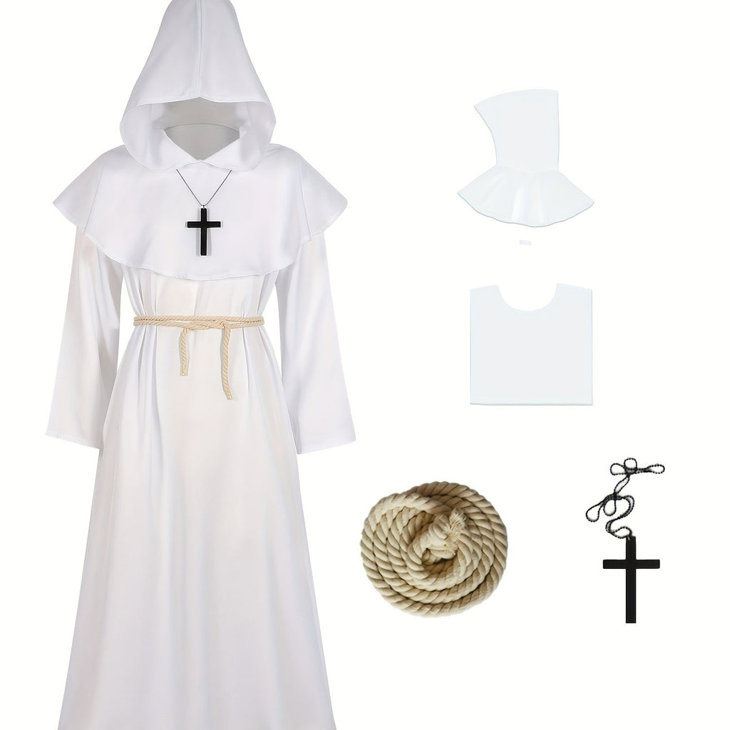 Kostium Halloween Mnicha z Kapturem Męski