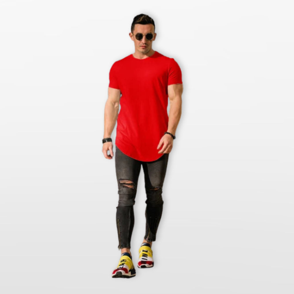 T-Shirt Slim Fit Ze Streczem Oddychający Męski