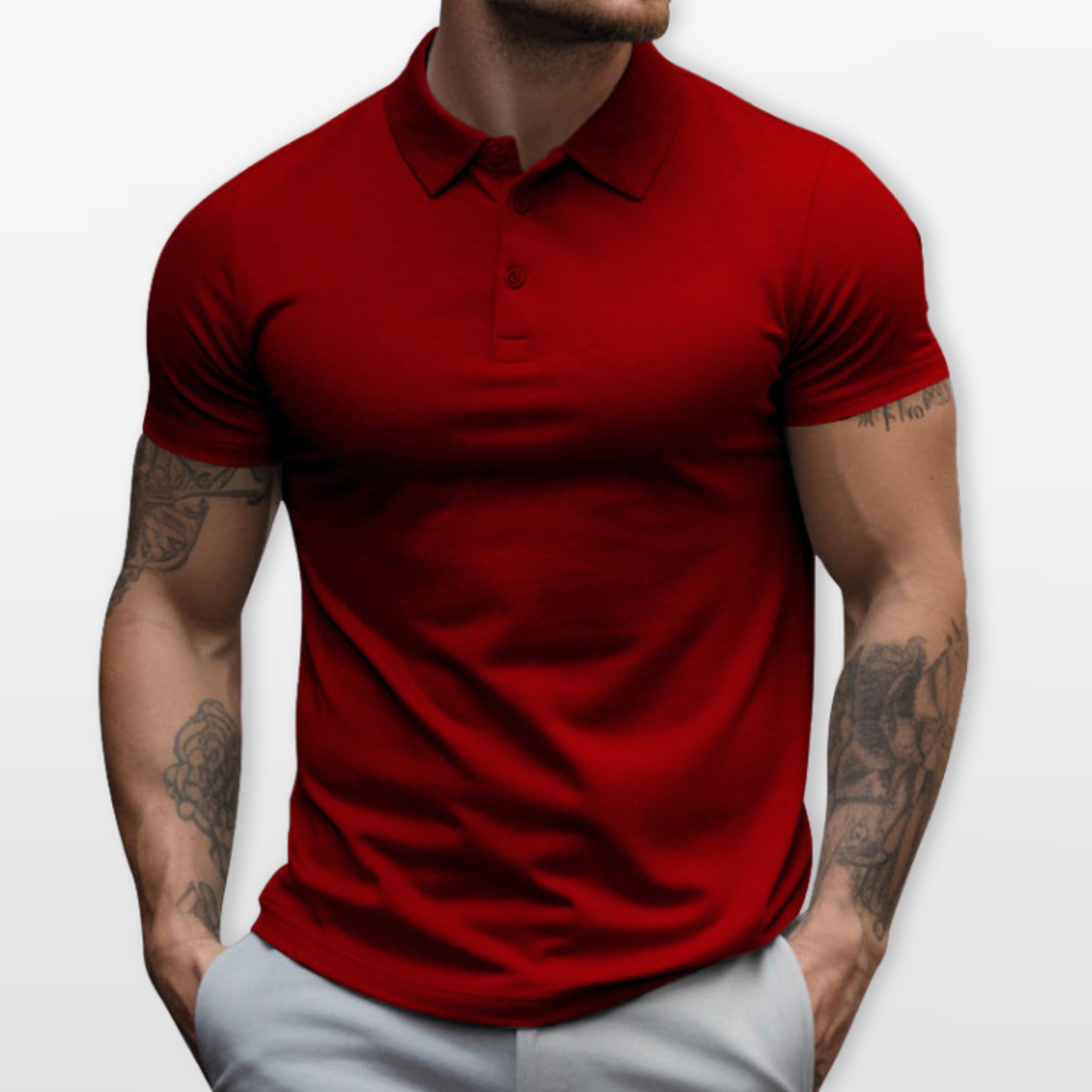 Polo Slim Fit Krótki Rękaw Męskie