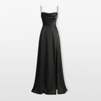 Sukienka Maxi Elegancka Rozcięcie Damskie
