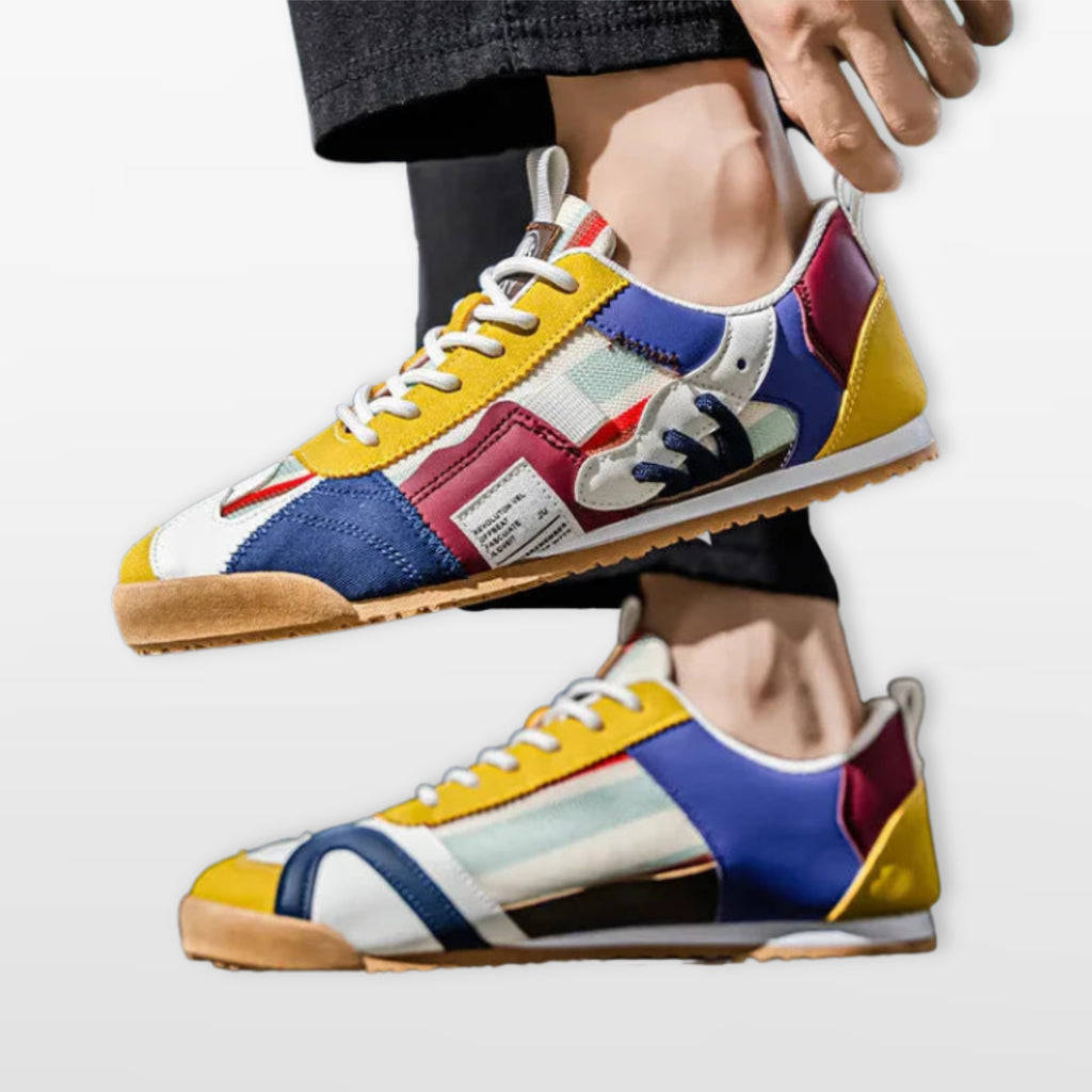 Kolorowe Sneakersy Retro Komfortowe Męskie