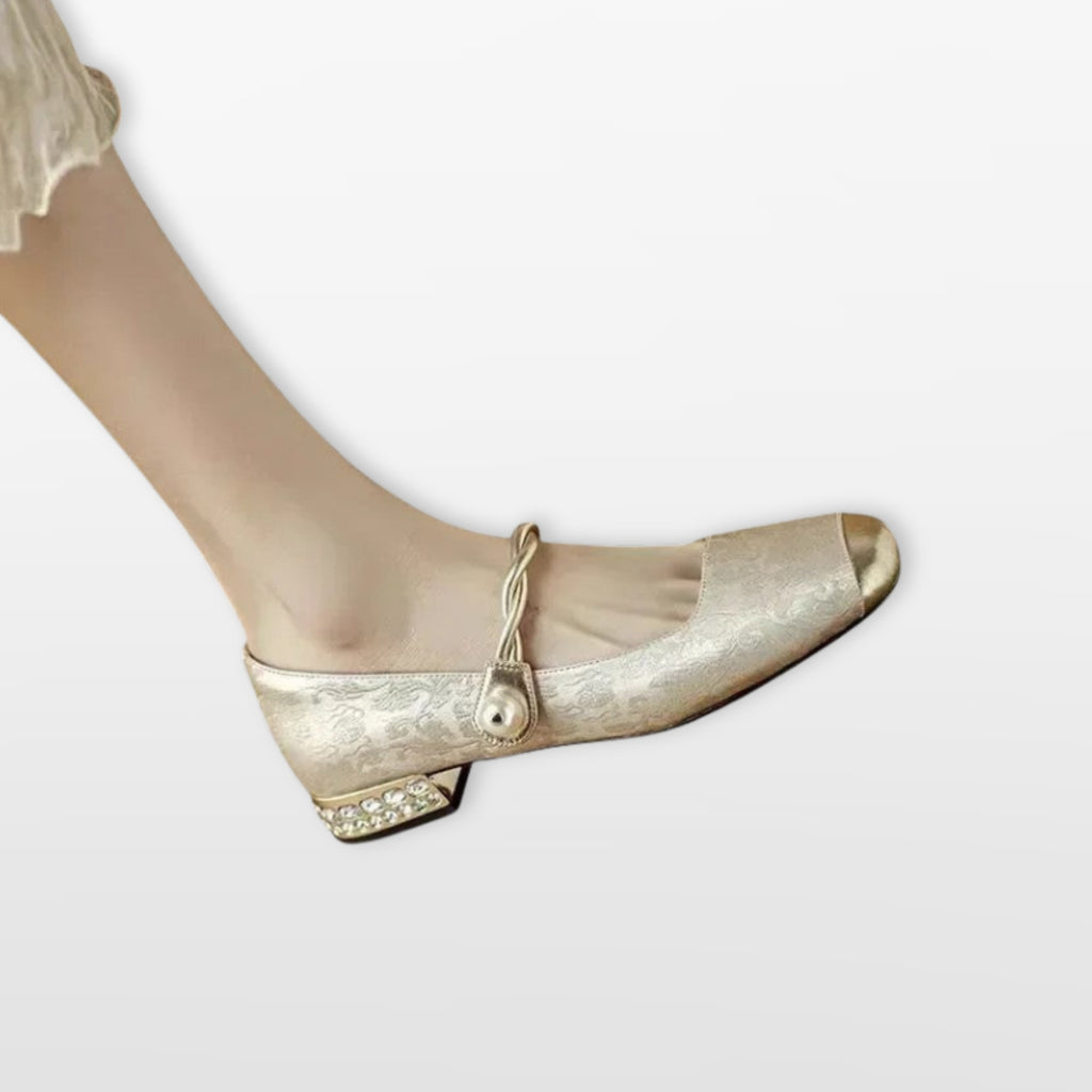 Damskie Buty Mary Jane Na Niskim Obcasie