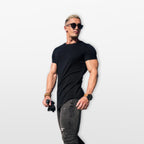 T-Shirt Slim Fit Ze Streczem Oddychający Męski