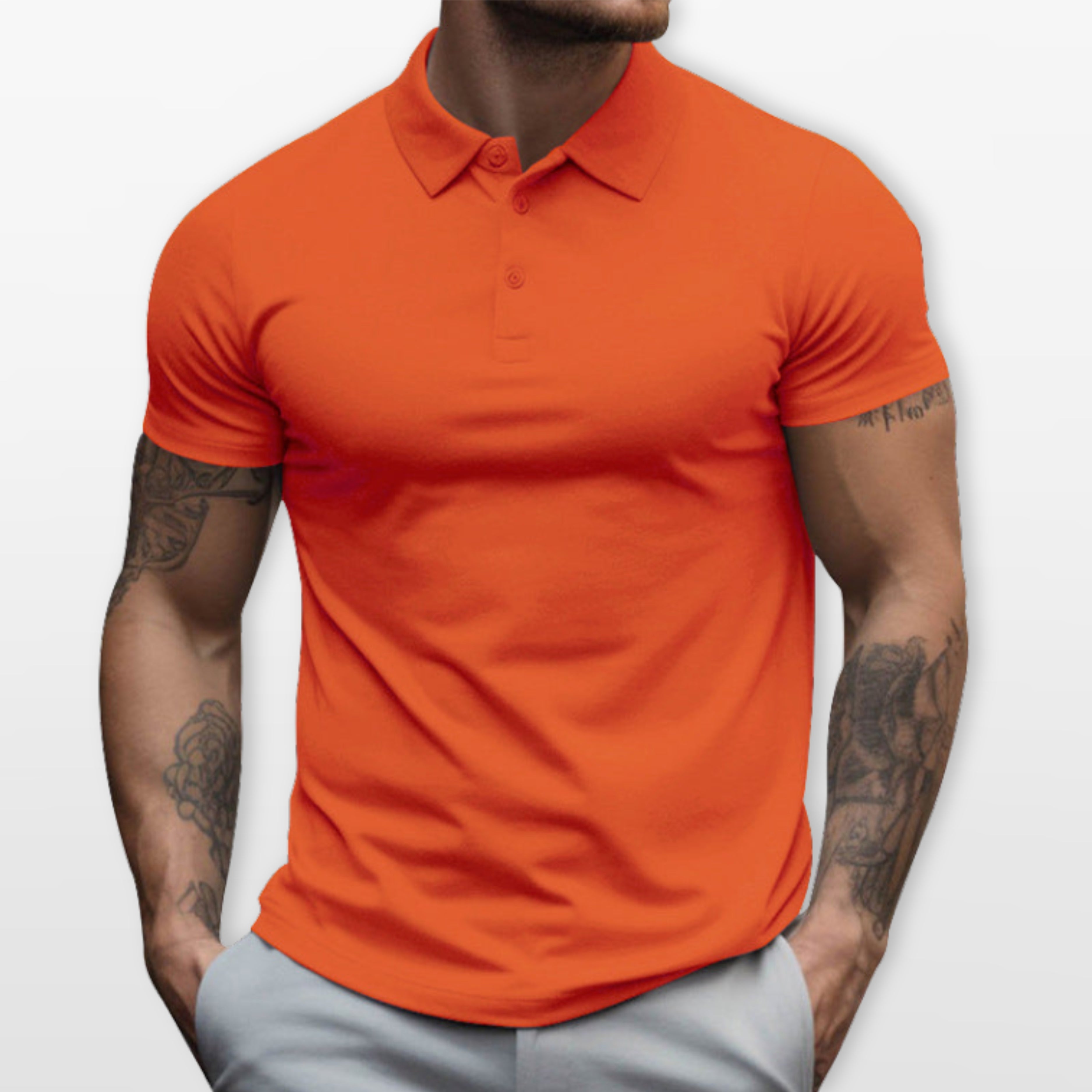 Polo Slim Fit Krótki Rękaw Męskie
