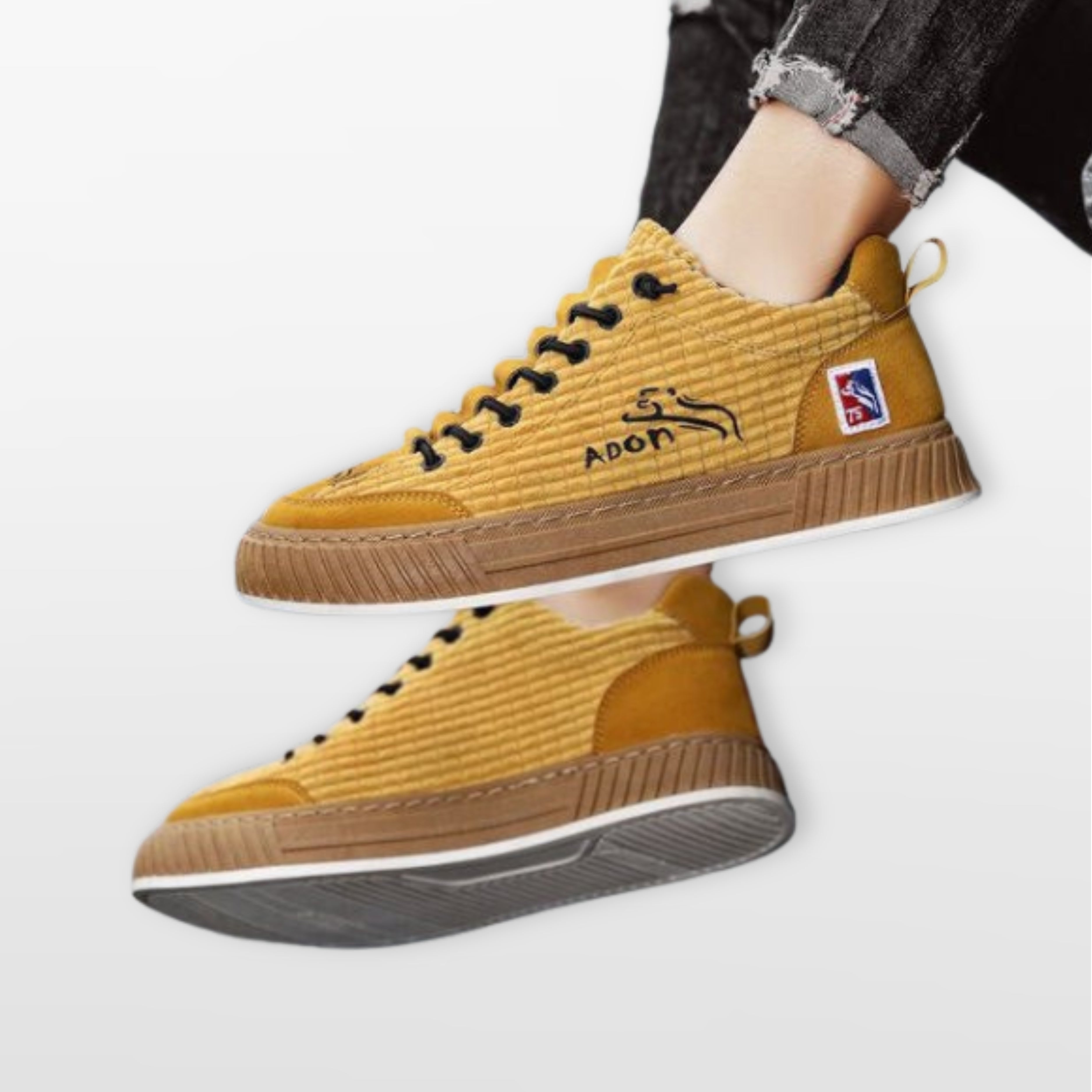 Sneakersy Sznurowane Komfortowe Męskie