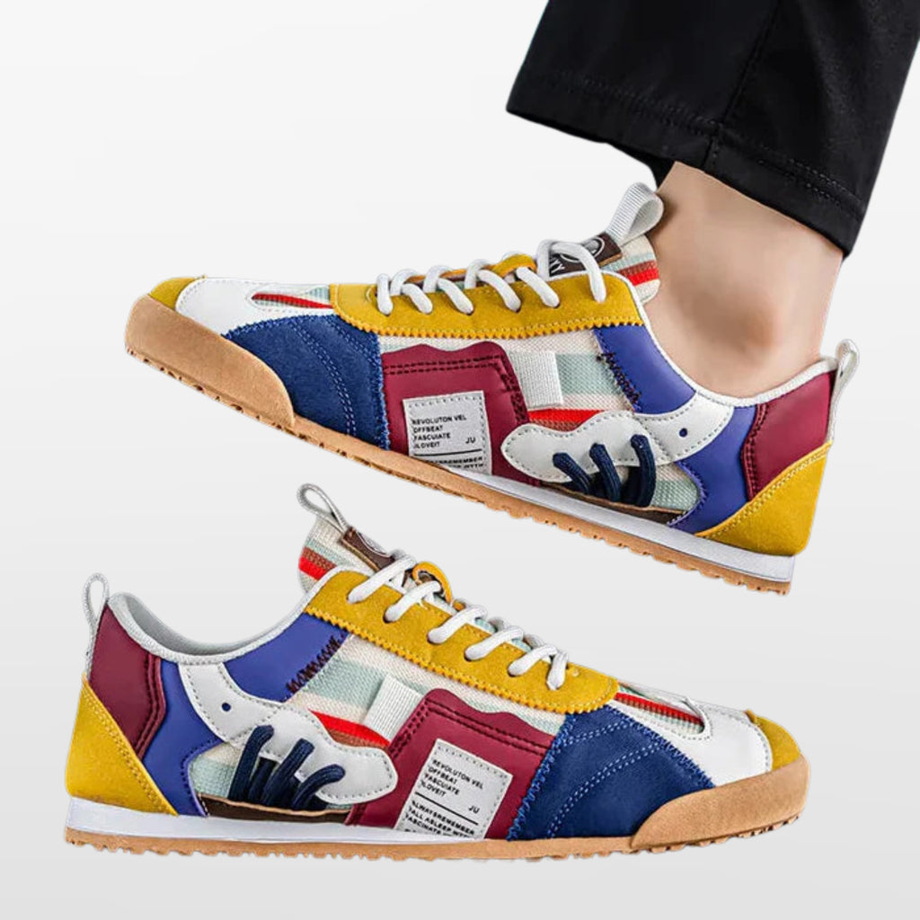 Kolorowe Sneakersy Retro Komfortowe Męskie