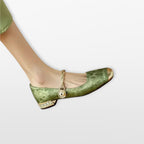 Damskie Buty Mary Jane Na Niskim Obcasie