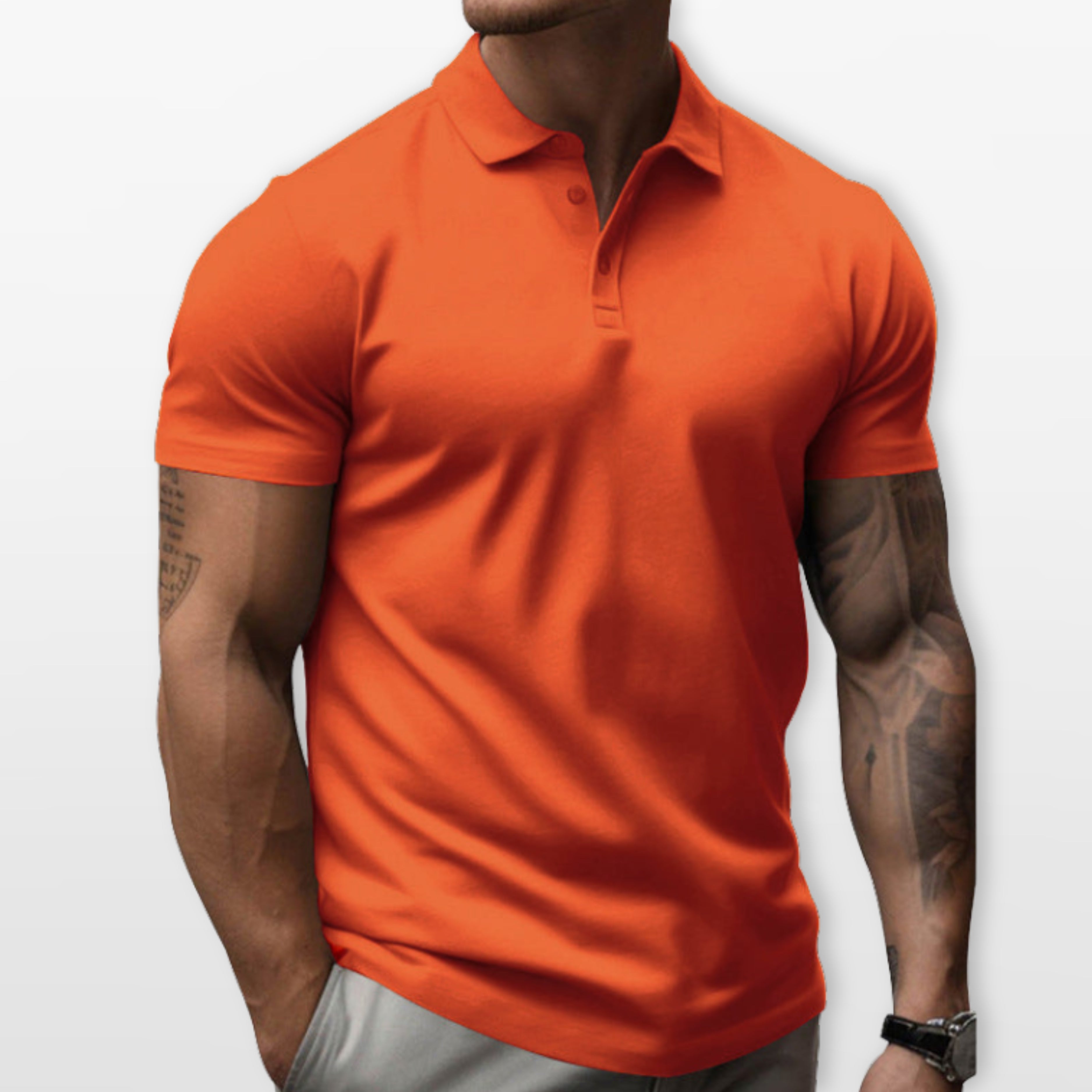 Polo Slim Fit Krótki Rękaw Męskie