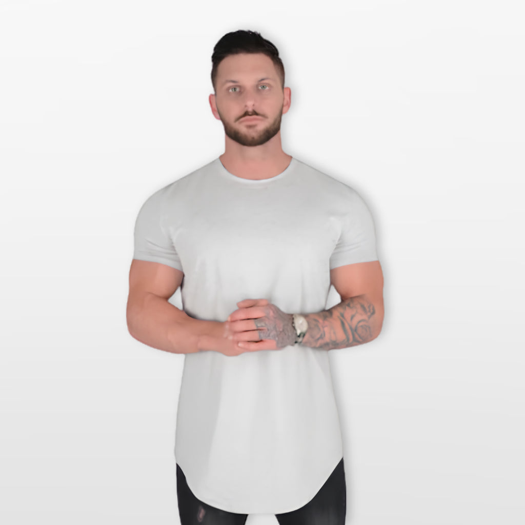 T-Shirt Slim Fit Ze Streczem Oddychający Męski