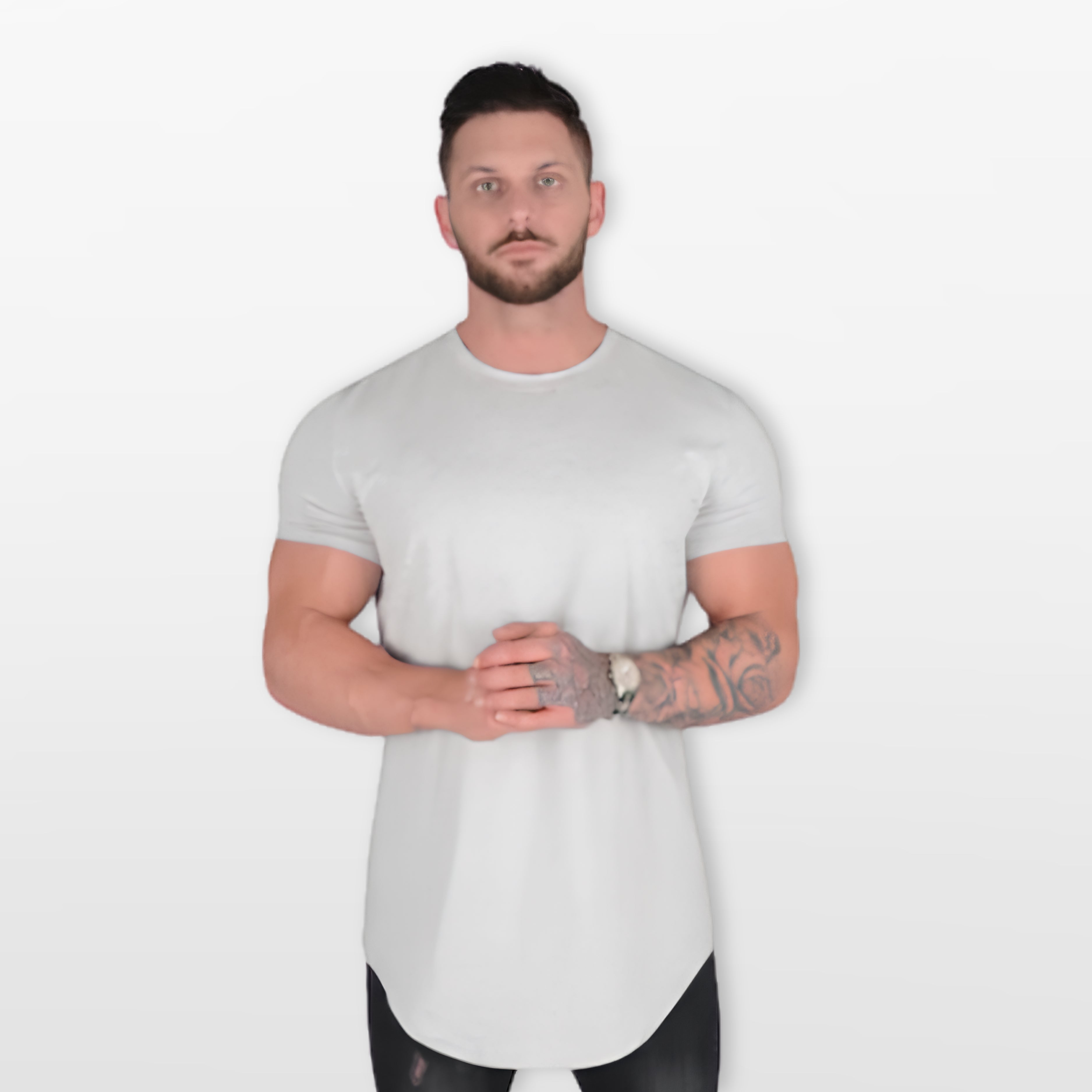 T-Shirt Slim Fit Ze Streczem Oddychający Męski