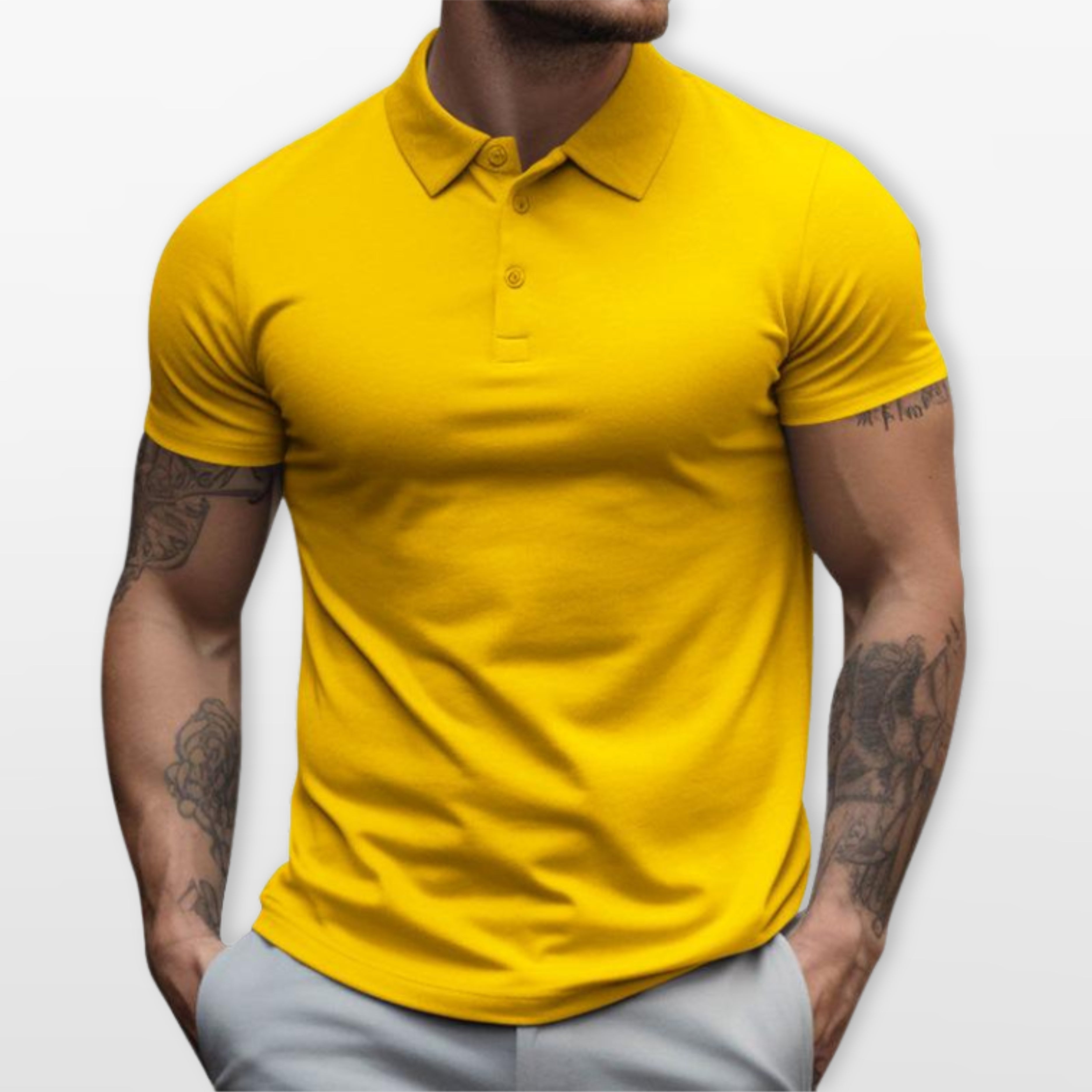 Polo Slim Fit Krótki Rękaw Męskie
