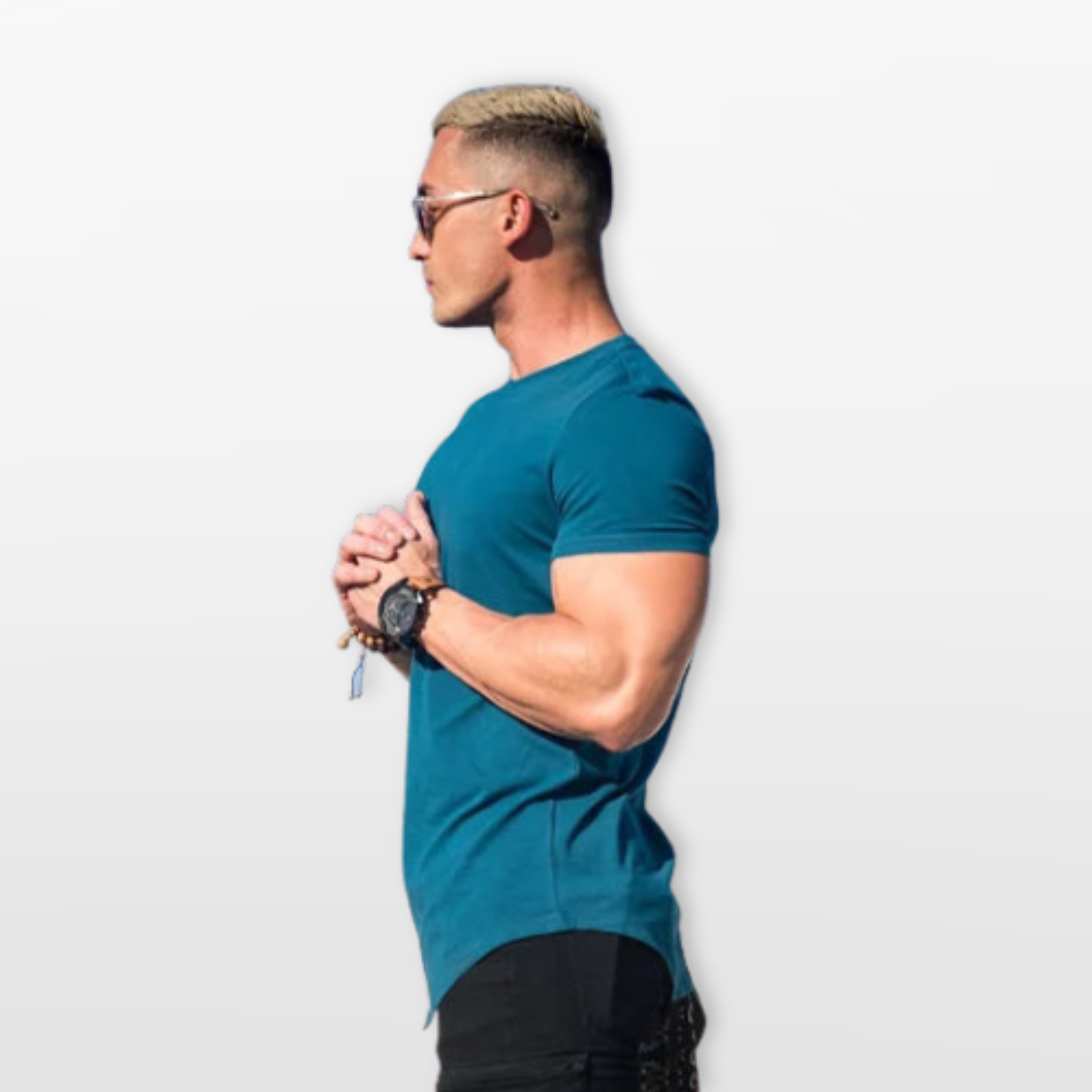 T-Shirt Slim Fit Ze Streczem Oddychający Męski