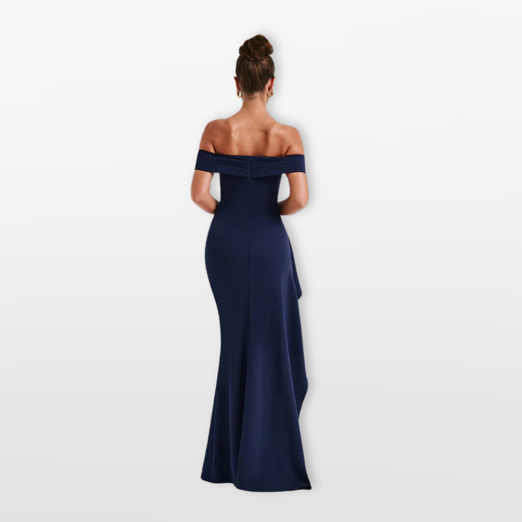 Sukienka Maxi Odkryte Ramiona Elegancka Damskie