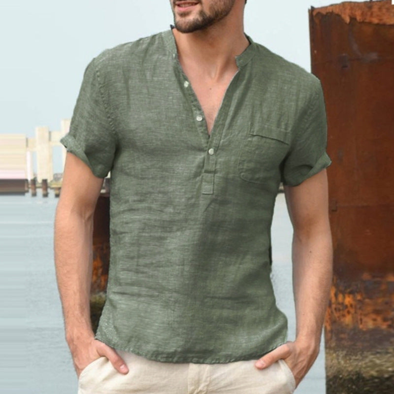 Koszulka Henley Casual Męskie