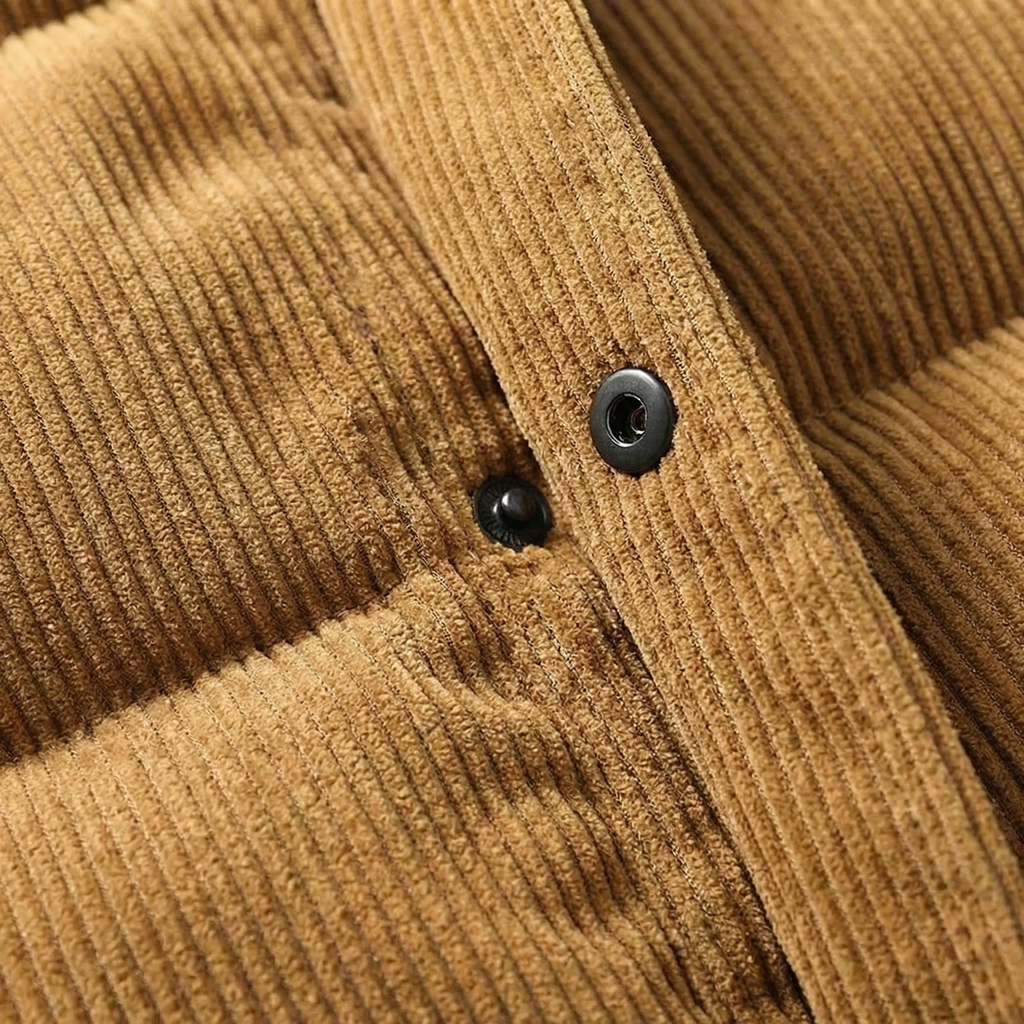 Herre-quiltet vest med ståkrave
