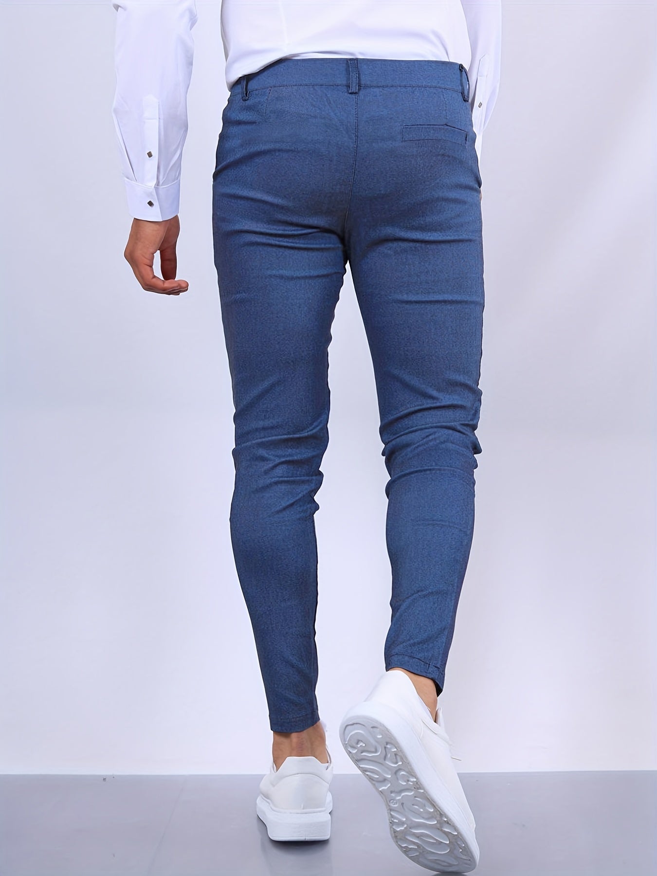 Slim fit elegantní kalhoty pánské