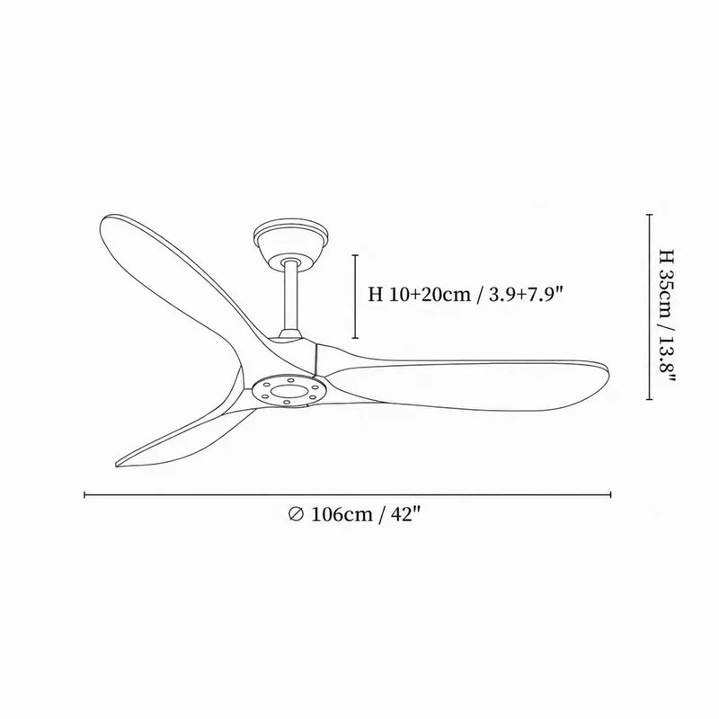 Modern mennyezeti ventilátor 3 lapáttal