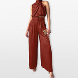 Compleu elegant pentru femei, cu pantaloni largi