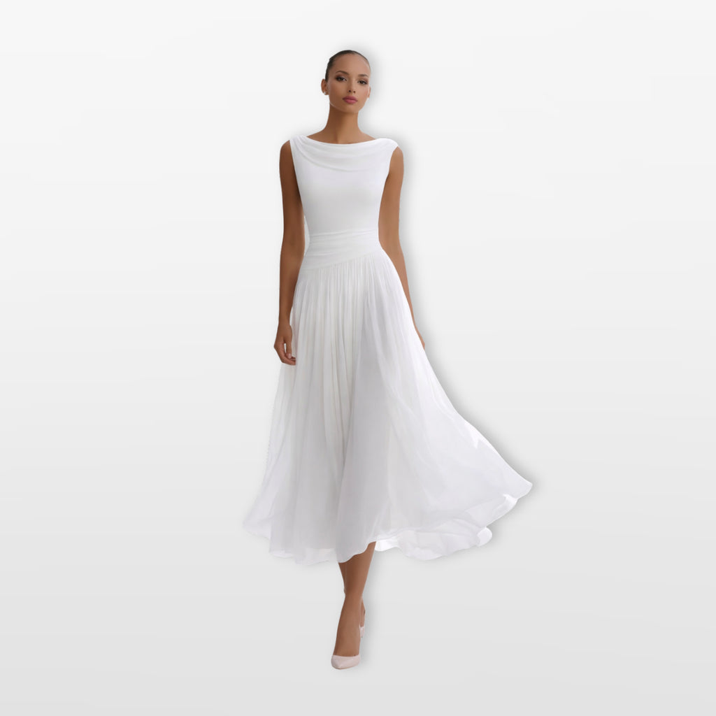 Elegancka Sukienka Midi Plisowana Damska