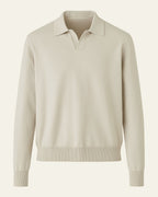 Sweter Dzianinowy z Kołnierzykiem Polo Męski