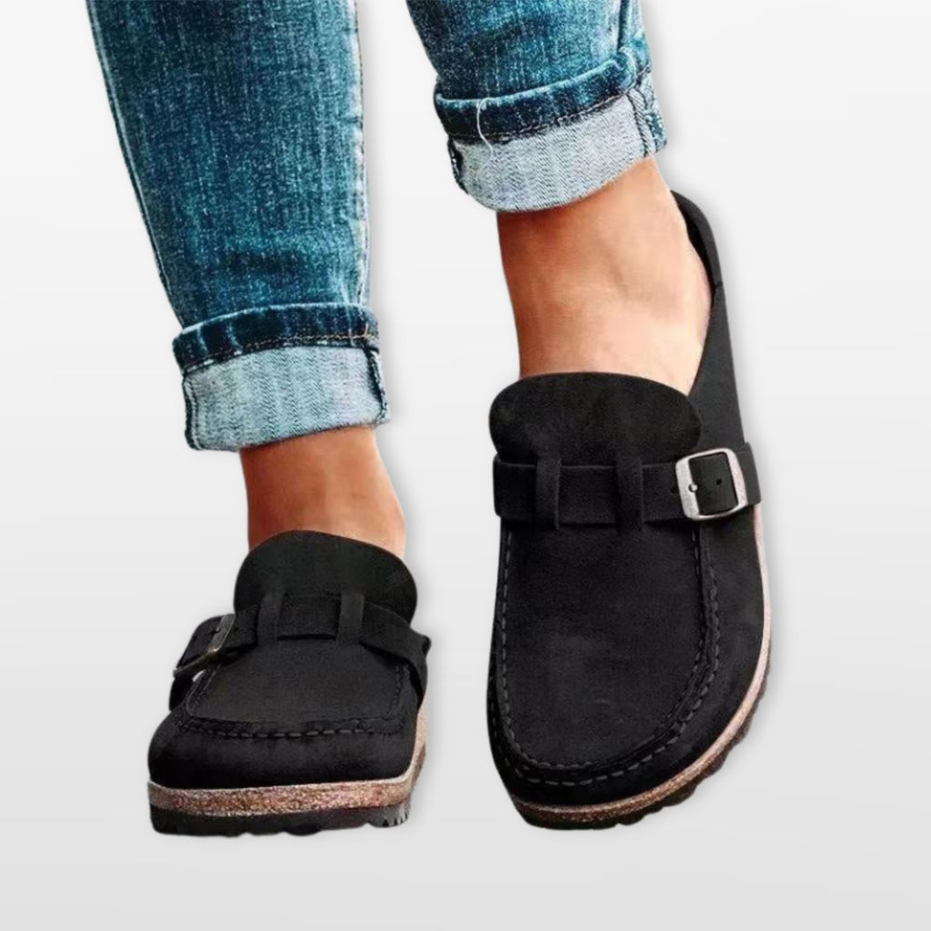 Damskie Mokasyny Mule Z Klamrą