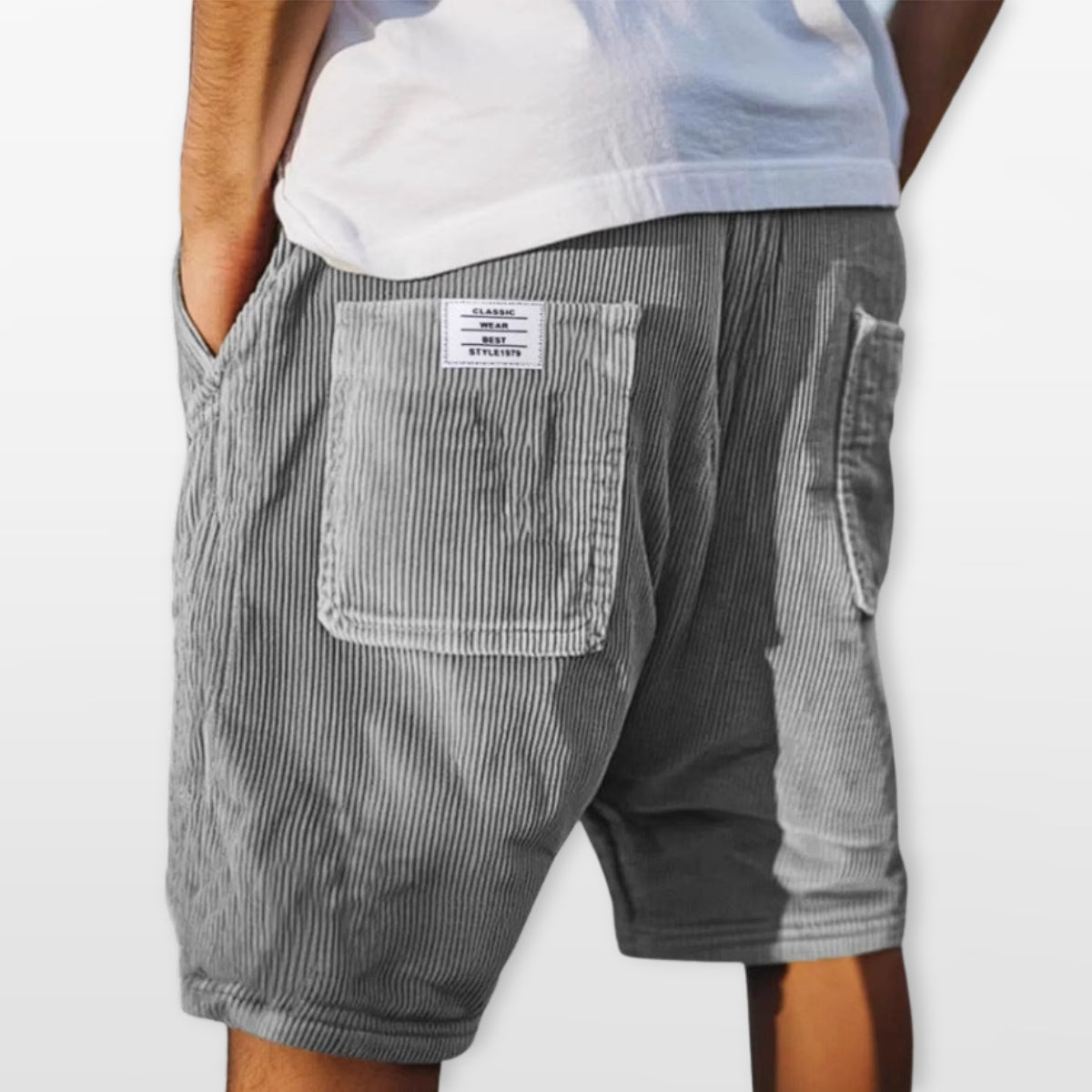 Szorty Prążkowane Casual Męskie