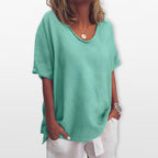 Damski T Shirt Luźny Casual Wygodny Codzienny