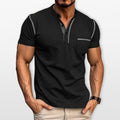 T-Shirt Henley Slim Fit Męski