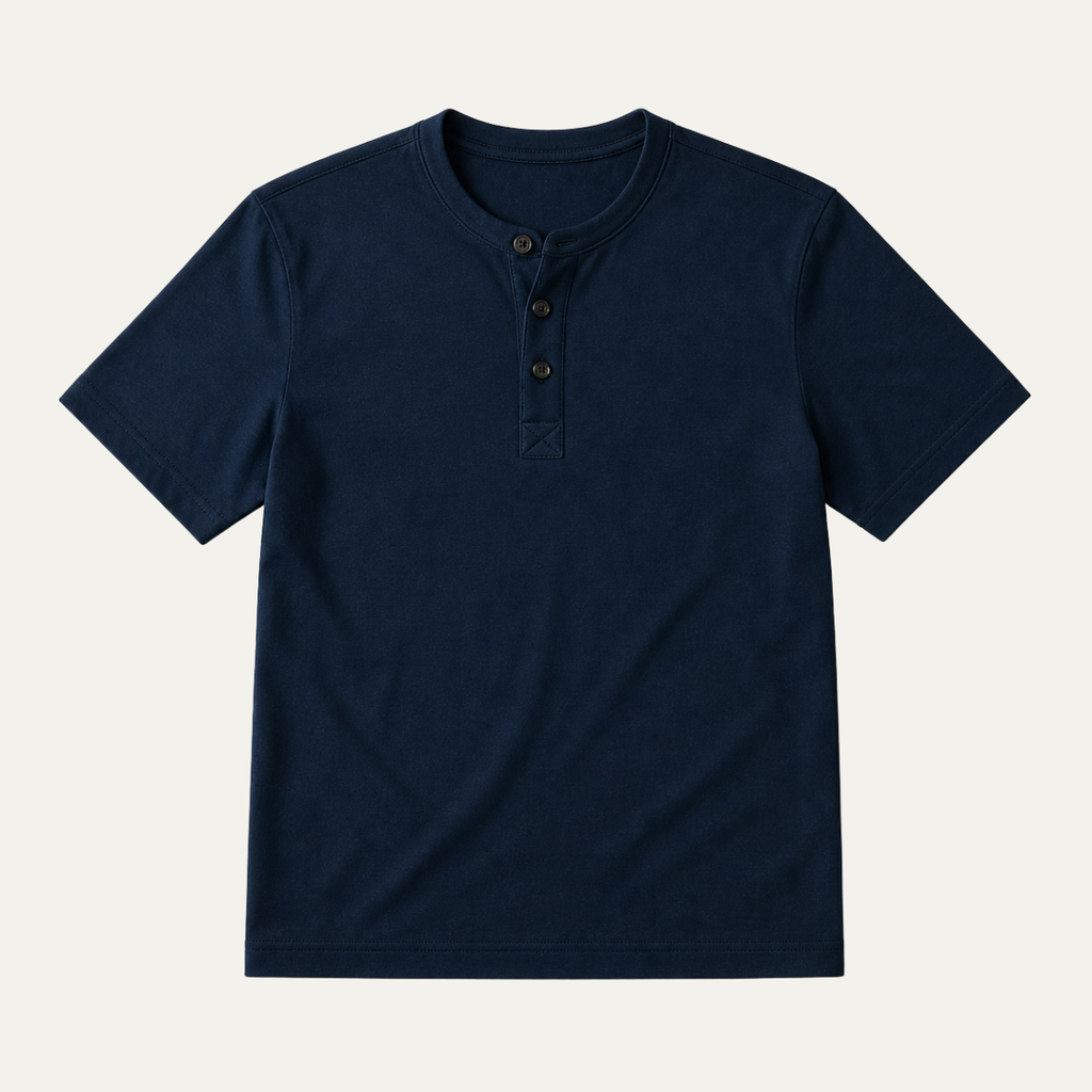 Pánské tričko Henley s krátkým rukávem