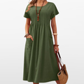 Damska Sukienka Midi Casual Elegancka