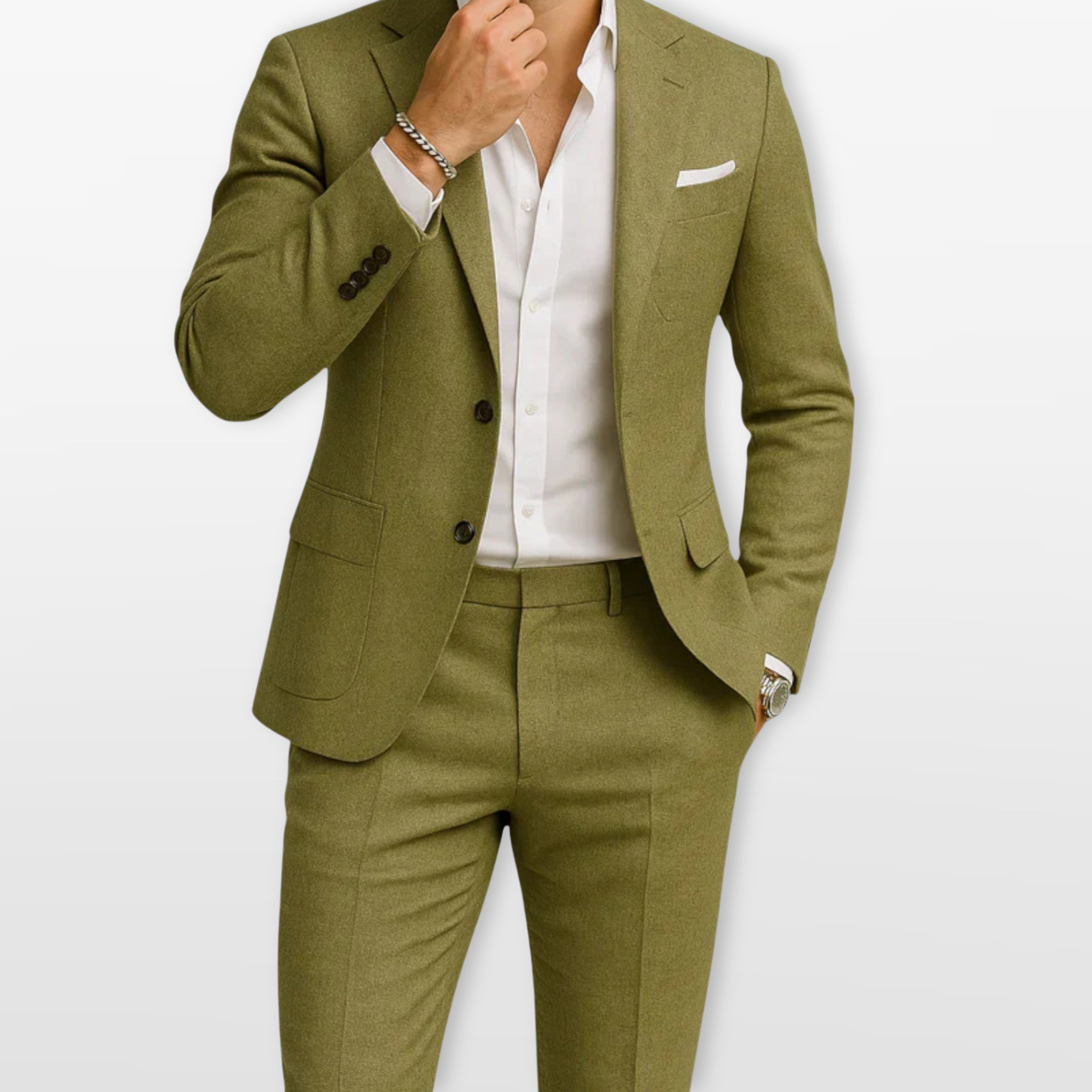 Garnitur Slim Fit Elegancki Dwuczęściowy Męski