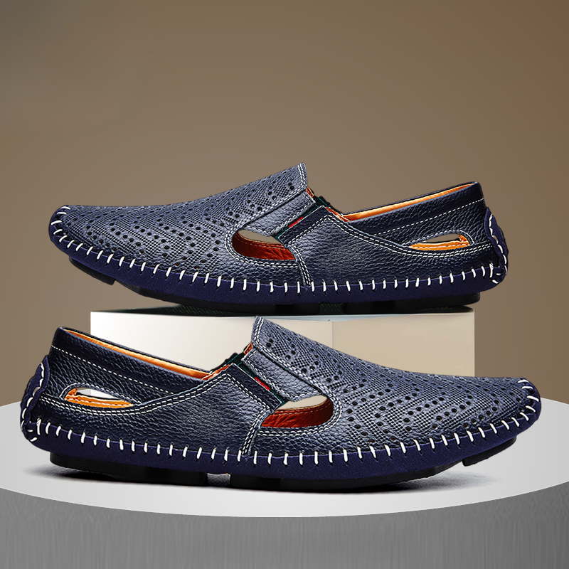 Herresko Slip-on med hulmønster