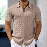 Dzianinowa Koszulka Polo Casual Męskie