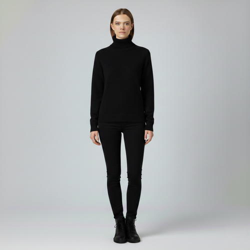 Alicja - Klasyczny golf damski z dzianiny