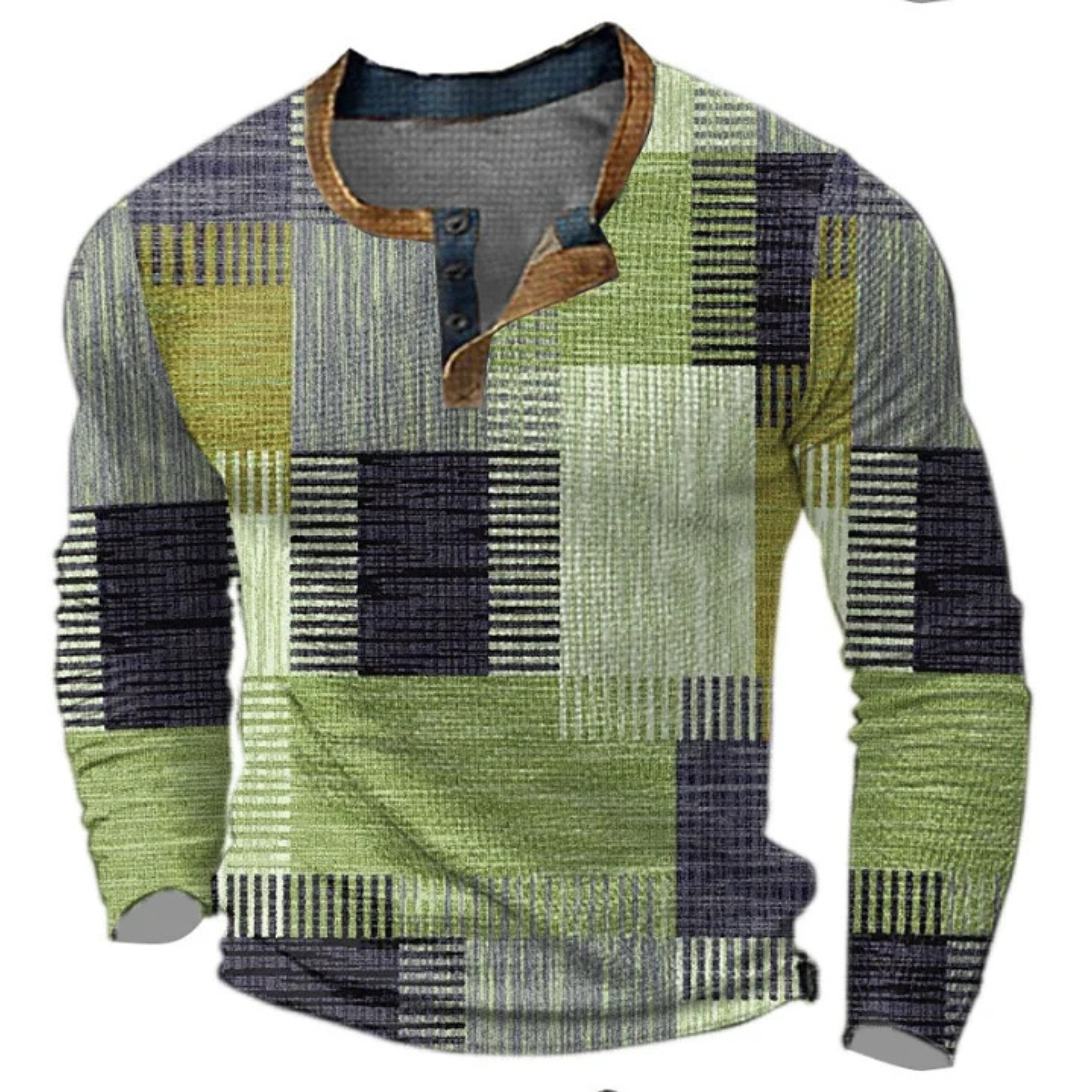 Koszulka Henley Patchwork Męskie