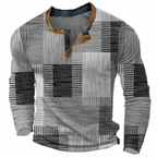 Koszulka Henley Patchwork Męskie