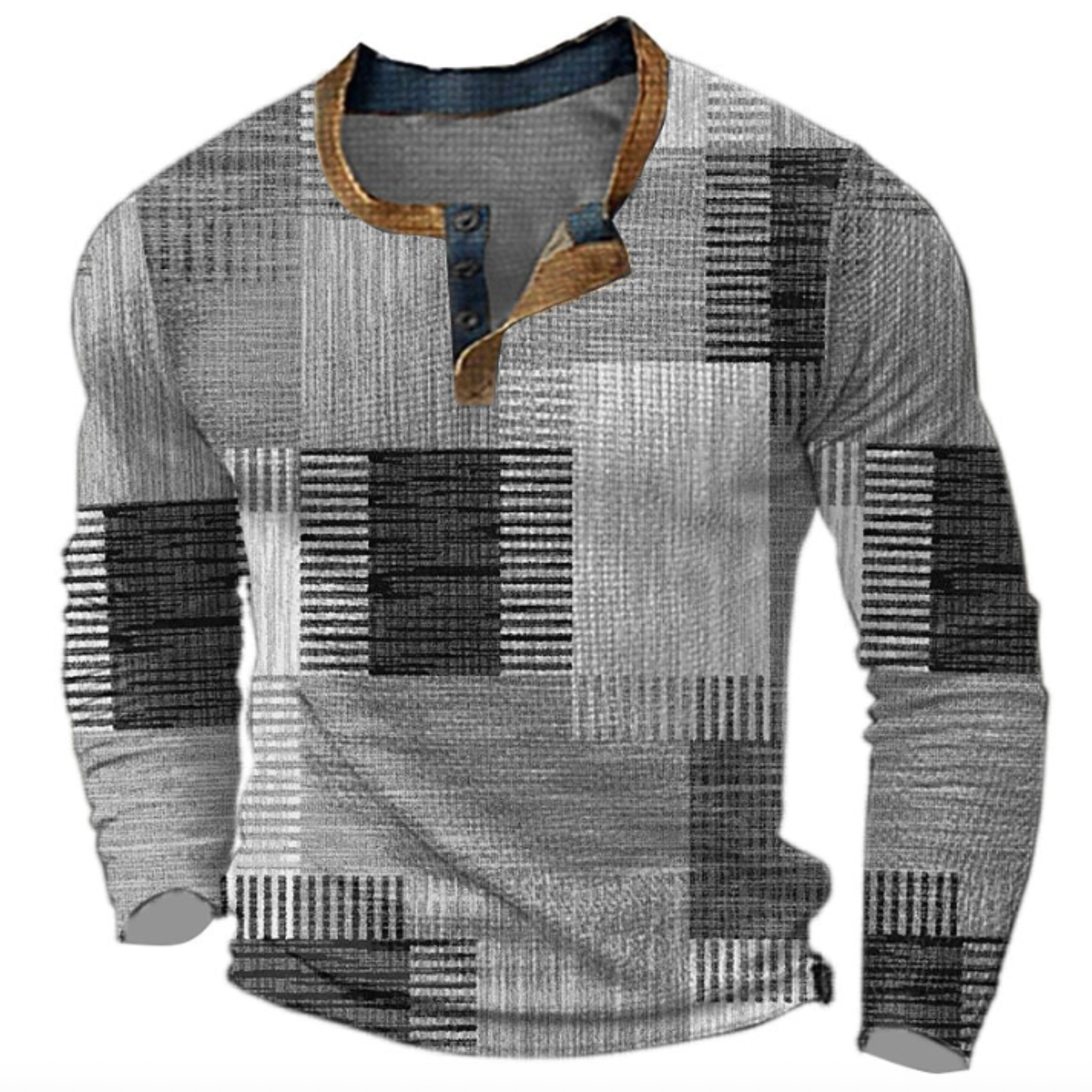 Koszulka Henley Patchwork Męskie