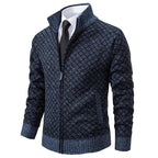 Elegancki Sweter Rozpinany na Zamek Męski