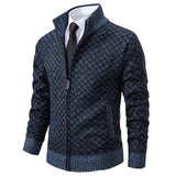 Elegancki Sweter Rozpinany na Zamek Męski
