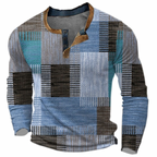 Koszulka Henley Patchwork Męskie