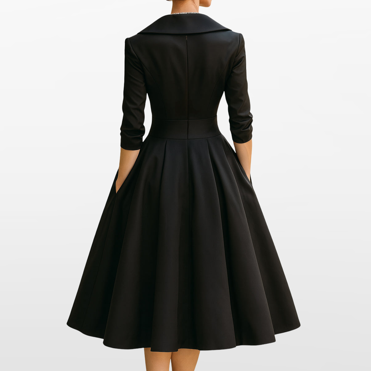Damska Sukienka Midi Elegancka Wieczorowa