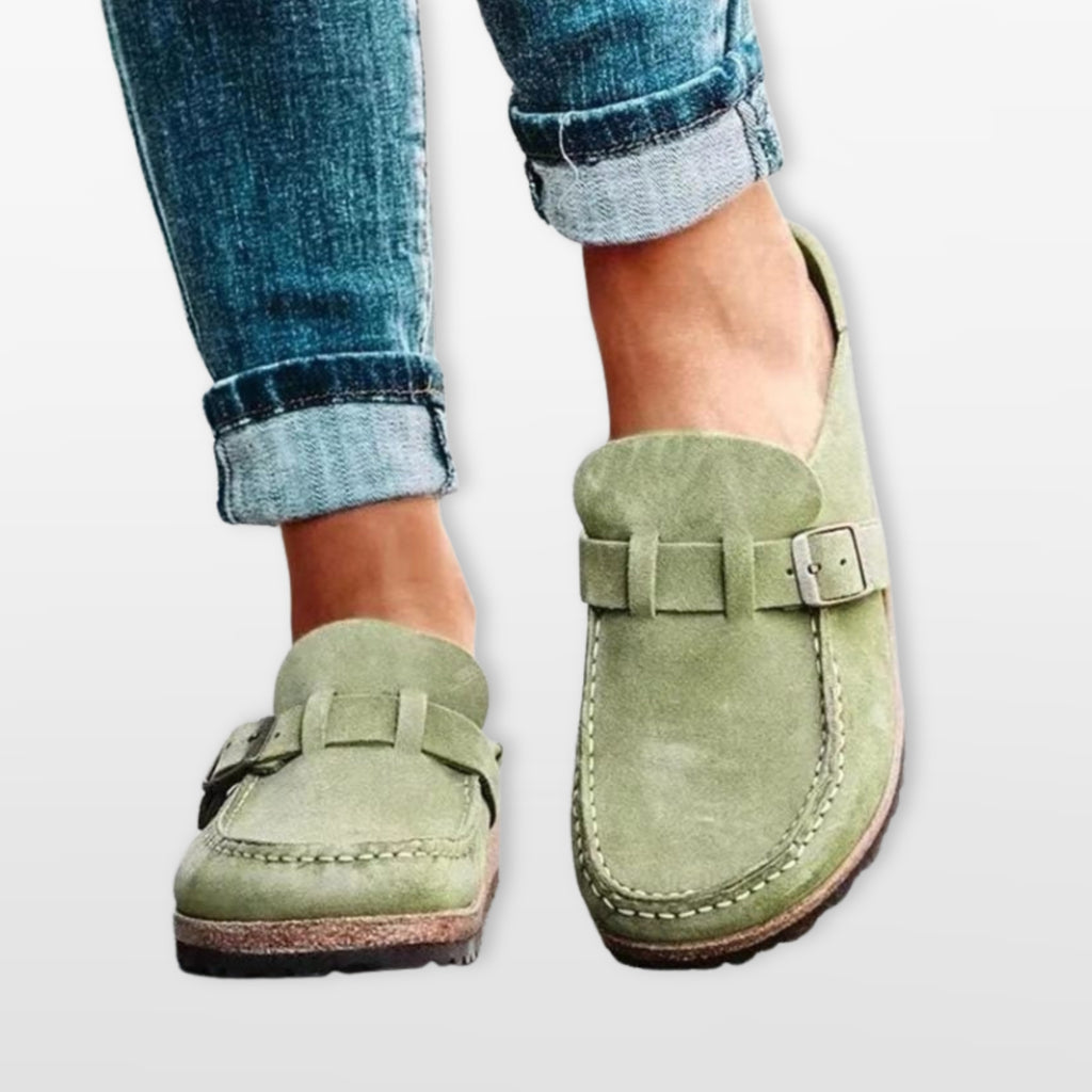 Damskie Mokasyny Mule Z Klamrą