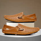 Herresko Slip-on med hulmønster