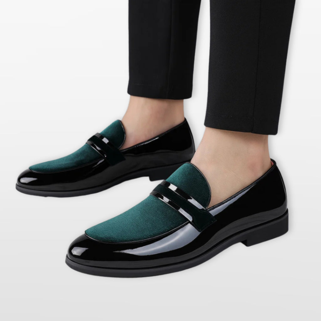 Mokasyny Eleganckie Lakierowane Męskie