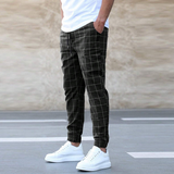 Pantaloni jogger bărbătești în carouri
